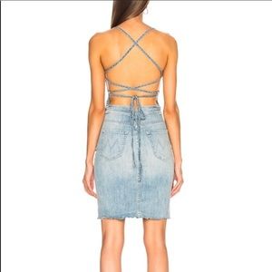 MOTHER Tie Back Knee Dress Fray size 25 NWT